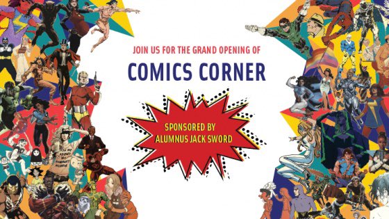 slwalter123's tweet photo. We are one week away from the pandemic-delayed Grand Opening for @sdsulibrary Comics Corner, a complement to our 100,000+ comics collection. We’re offering a virtual event so you can all come and hear about this & other @comicsatsdsu initiatives @libcomix https://t.co/ZV8RF1EJ79 https://t.co/RELsxUOP1s