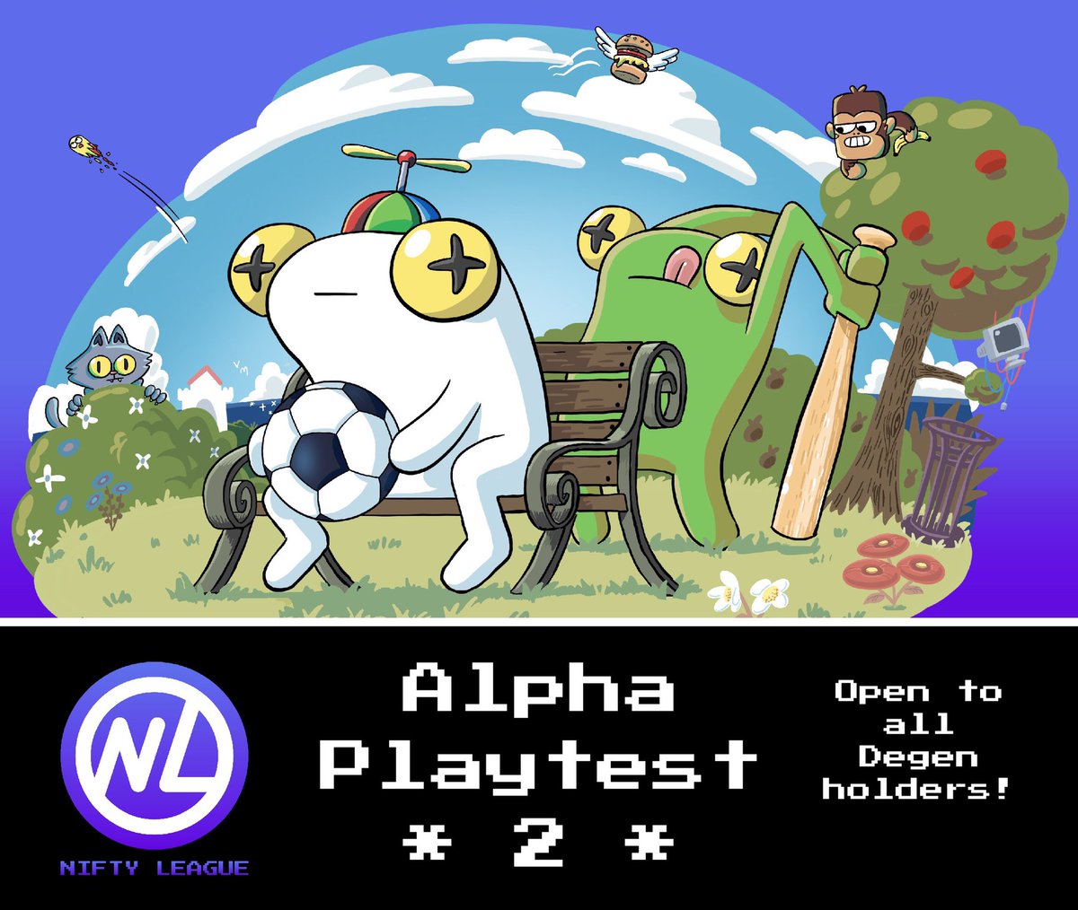 🚨 DEGENS!!! 🚨

The 2nd online playtest is LIVE!!!

Connect your wallet to nifty-league.com/games and choose Alpha Playtest from the menu!🔥 

Select which region is closest to you for the lowest lag! ⚡️

#NiftySmashers is playable with a controller or keyboard! 🎮 🥊