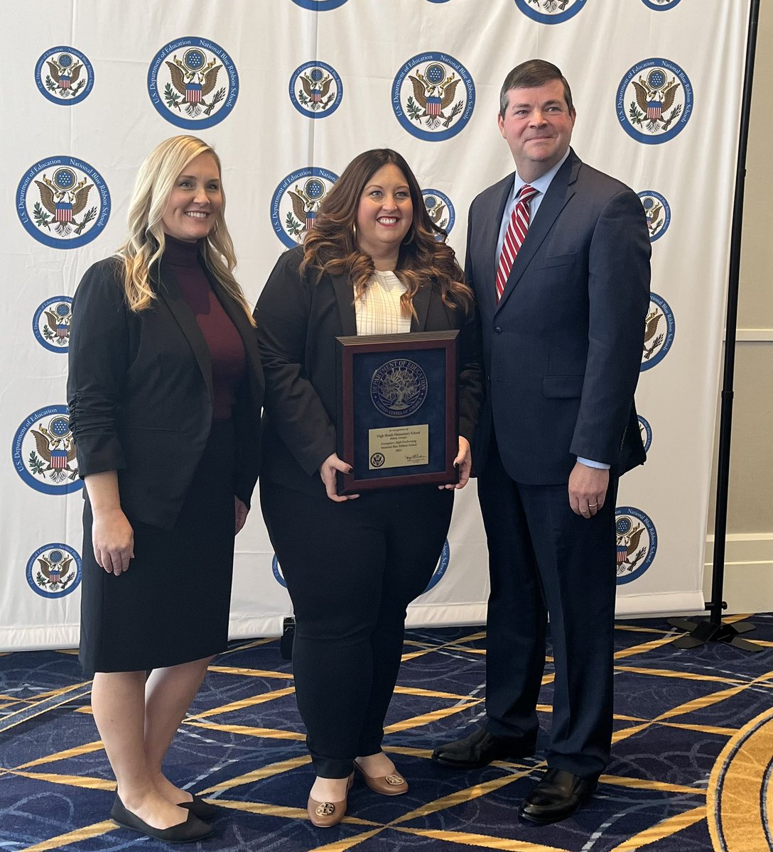 Today the <a href="/usedgov/">U.S. Department of Education</a> recognized High Shoals Elementary staff, students, and parents, and community partners with the <a href="/NatlBlueRibbon/">National Blue Ribbon</a> award for Exemplary High Performance. Way to go Hawks!