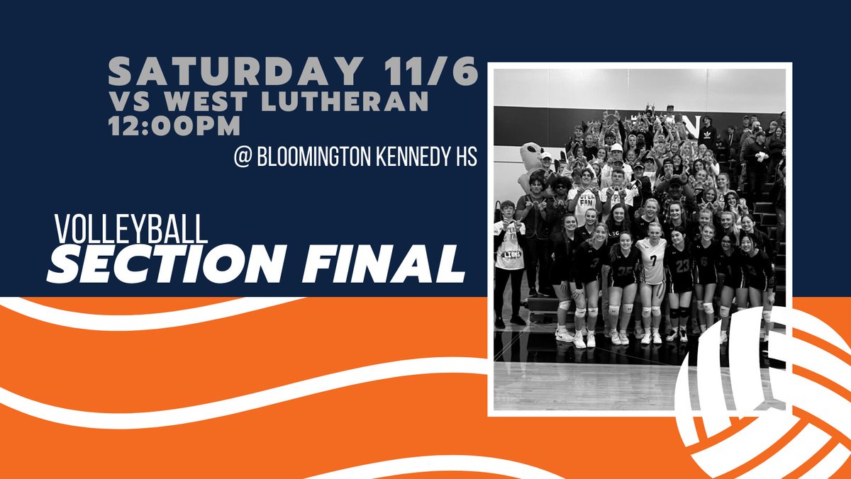 Legacy_MN's tweet photo. We are taking this crew on the road! #Section4A Volleyball finals vs @WestLutheran at noon on Saturday, November 6.
📍at Bloomington Kennedy High School
(All spectators must have face masks per school district guidelines.) https://t.co/f4GSeRuGsS