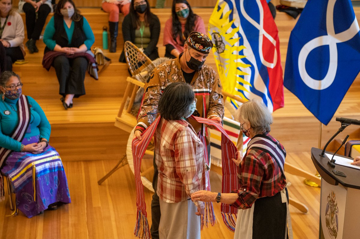 Thank you to everyone who participated in our Métis Awareness Day on Tuesday, November 2, 2021! 🙌

Métis Sashing Ceremony: Rod Peters (SD78, retired), <a href="/Swelchalot/">Shirley Anne Hardman</a>  Shirley Hardman (UFV), <a href="/LINCSocietyBC/">Sherry Edmunds-Flett</a> Sherry Edmunds (LINC), and Josephine Charlie (UFV) 💖