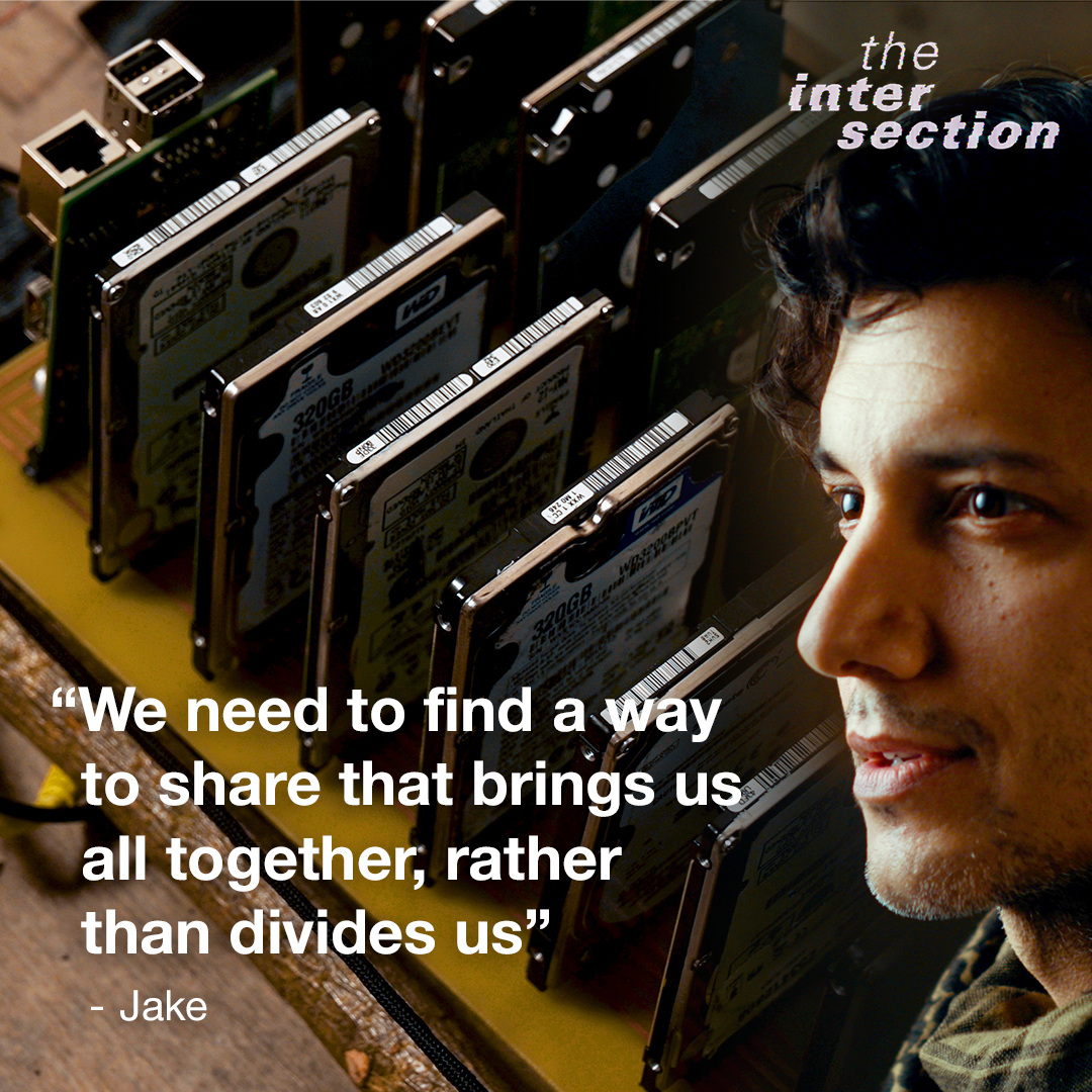 When Jake’s journalistic ambitions stoke the flames of division and conflict, he abandons his dream and searches for a way to bring people together with technology, rather than drive them apart. That decision brings him to #theintersection, where his life’s work truly begins.