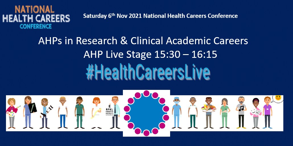 carrie_biddle's tweet photo. If you are an #AHP interested in research and the clinical academic career pathway how about joining our panel session @healthcareersco tomorrow? With panel host @ListonMatt featuring @Richard_richhec @gitaramdharry @Jen_Breck @Deli_1102 @AgleyLedia #AHPCareers #Inspire https://t.co/j9YvA4VohR