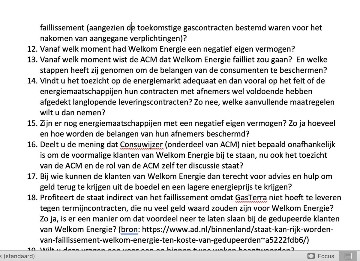 PieterOmtzigt's tweet photo. Vragen over Welkom Energie
- Wie heeft de belangen van de consumenten behartigd?
- Is dit een vooropgezet plan met eerst een fusie en daarna een faillissement?
- Houdt de staat hier geld aan over door vervallen contracten bij GasTerra? https://t.co/YiwgxhQsY9