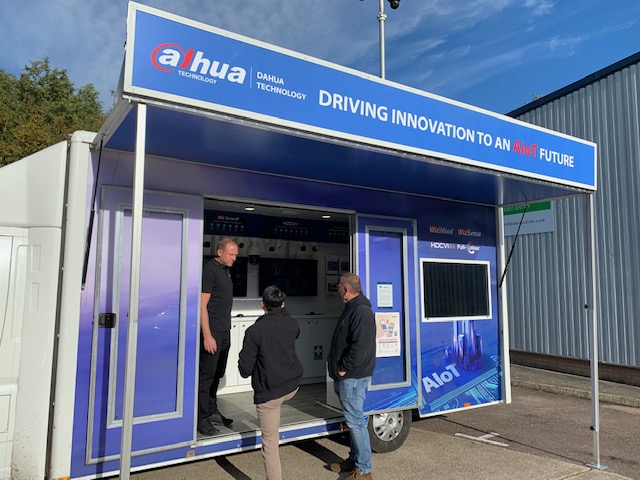 SmartRguys's tweet photo. It’s not too late to pop along to see what’s going on at the Smart R Tech Day.The Dahua Demo Van and the guys from @DAHUA_UK  are still here. 
Doug from DKN Services and Rui from Spotech made the most of having the van here this morning and took away a few goodies https://t.co/y1tXVAT5kY