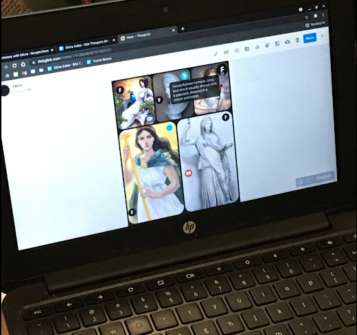 GarthHolman's tweet photo. Students picked a Greek Mythology character to study how Myths explain the unexplained. Then used thinglink to share the character for others to explore-Monday, they will find four other #thinglinks to create their Greek Mythology Webpage #holmanclass #mschat #ownership #in https://t.co/XAjHUZO95o