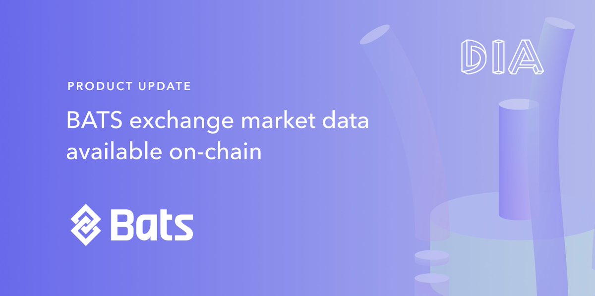 DIAdata_org's tweet photo. ⚙️ DIA Product Update

BATS stock exchange market data is available on-chain via the $DIA #oracle. https://t.co/65uTYqpxPs