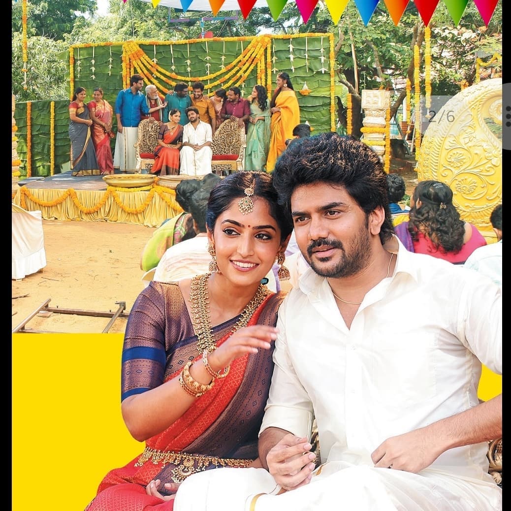 rameshlaus's tweet photo. A pic of Actor @Kavin_m_0431 and @Reba_Monica from #AkashVaani final day of shoot.. https://t.co/iYIOxI2Pim