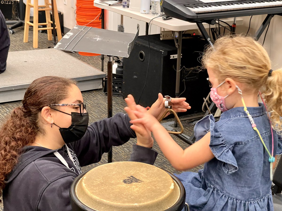 MillerpPaul's tweet photo. The students of our Tri-M Music Honor Society are hosting a mini camp for faculty children during our professional development day! @NBFineArts @NBPSEagles https://t.co/uleuO2uo32