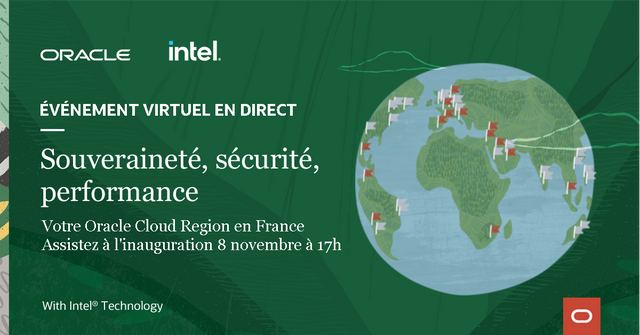 _JulieTang's tweet photo. 💥 J-3 : Ouverture du 1er Data Center Oracle en 🇫🇷 à Marseille ! 🗓️ Inscrivez-vous dès maintenant à l'inauguration Oracle #Cloud Région France ce lundi 8 novembre à 17h ! https://t.co/QvVDxPSp7H https://t.co/T6thtlEQsI