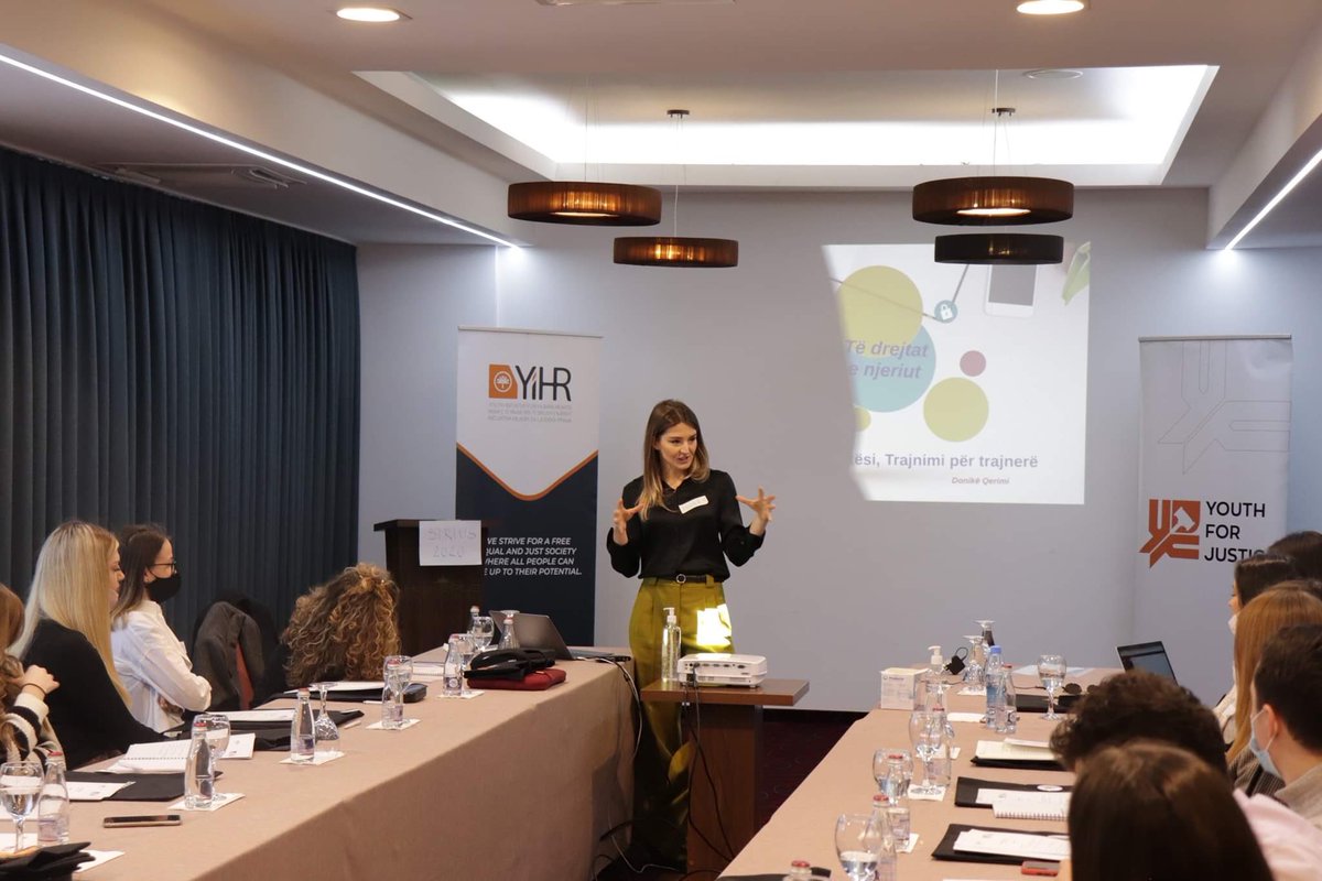 DonikeQ's tweet photo. Last week’s training of trainers on Justice, with @YIHRKosovo. Working with young brilliant minds is always a good reminder of why I love what I do. It also made me miss the days I taught Human Rights Law at the Uni, before I sold my soul entirely to Private International Law. https://t.co/l7spkas4Ig