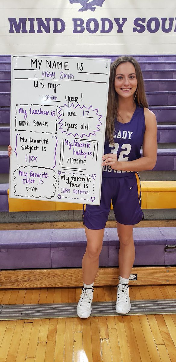 LAmustangGBB's tweet photo. Last but certainly not least with our seniors, the Homecoming Queen herself, Abby Smith! 

#LadyMustangs https://t.co/ADwUZVefsA