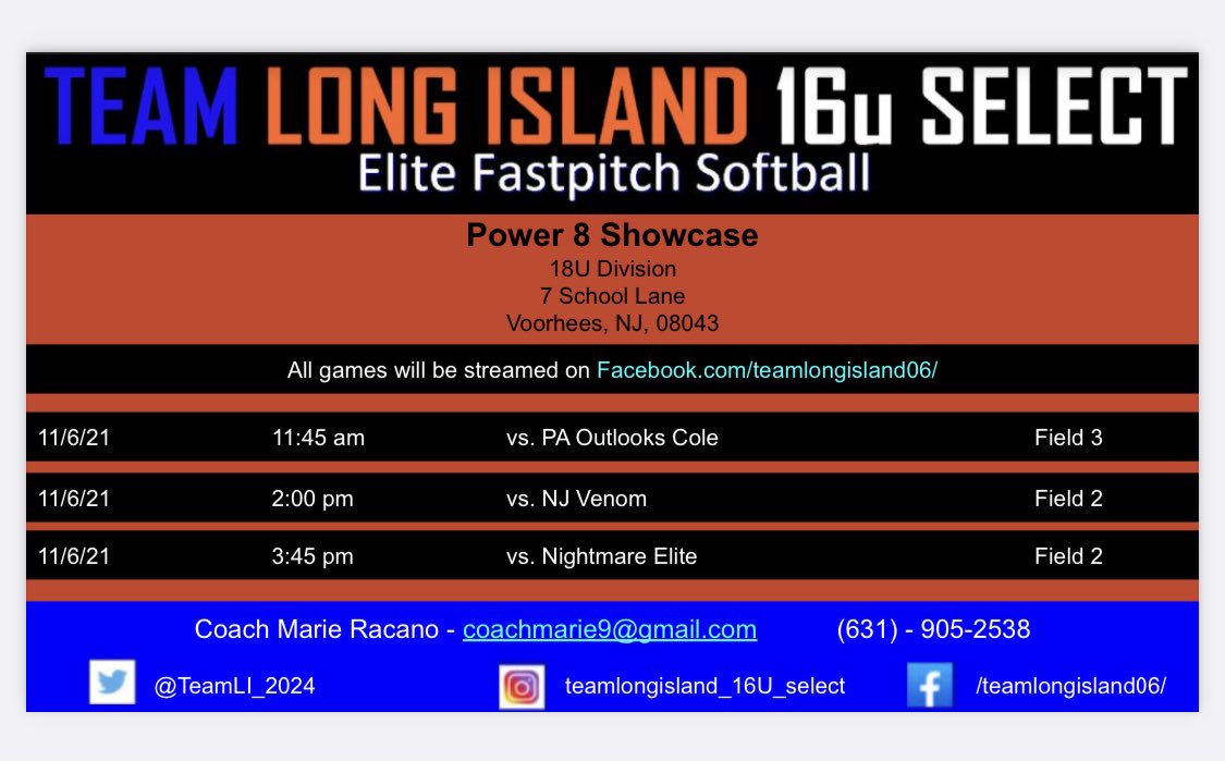 TeamLI_2024's tweet photo. A better look at our schedule this weekend!! https://t.co/K8R9veQqAK