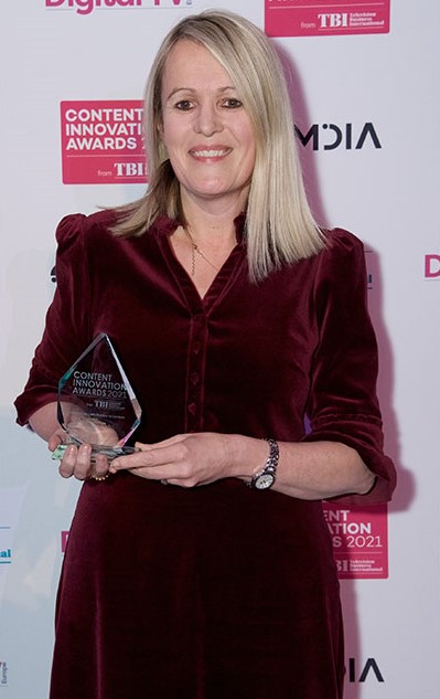 RoxRobin's tweet photo. Congratulations to #KatePhillips, our Director of #BBCEntertainment, who has been honoured with the Outstanding Contribution to Content prize at the @TBImagazine Content Innovations Awards 2021 #CIAwards21 👏👏👏 https://t.co/7y7PUqRUYs