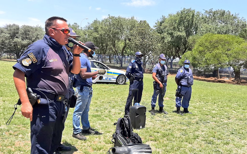 JoburgMPD's tweet photo. Learners were taught about
road safety, bullying, dangers of narcotics, sexual offenses, water &amp; fire safety. #SaferSchools
#WeServeJoburg #SaferJoburg https://t.co/jndMU5QhM8