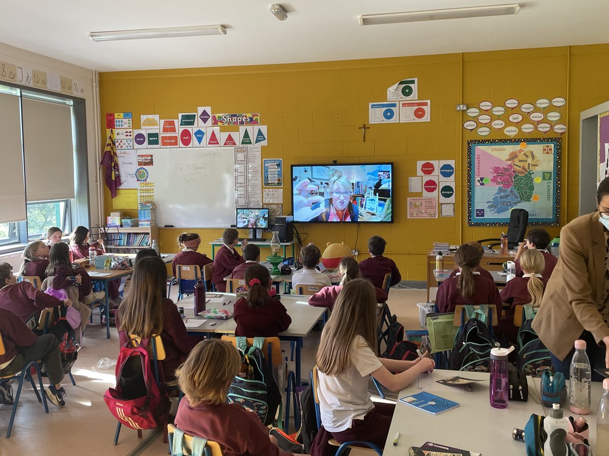 Castletown_NS's tweet photo. 3rd/4th class had a super interactive workshop with author Eve McDonnell. The brought in their own 'treasure' and really enjoyed the hour! Thank you @wexlibraries for this experience as part of The Wexford Book Festival! https://t.co/BvAtOWGVxG