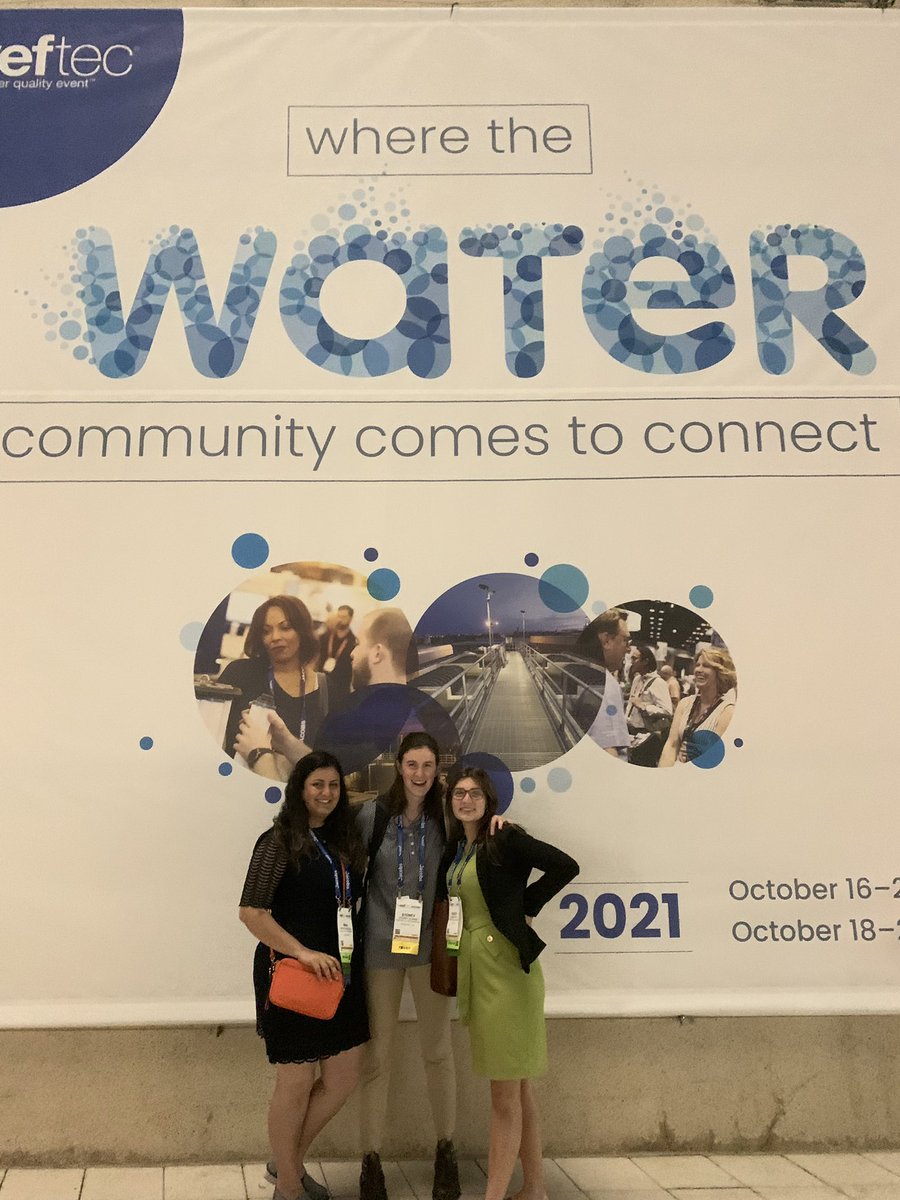 CEE EnvE Grads Cassidy Yates, Sydney Adams, and Mina Aghababaei attended the Water Environment Federation Technical Exhibition and Conference recently in Chicago!