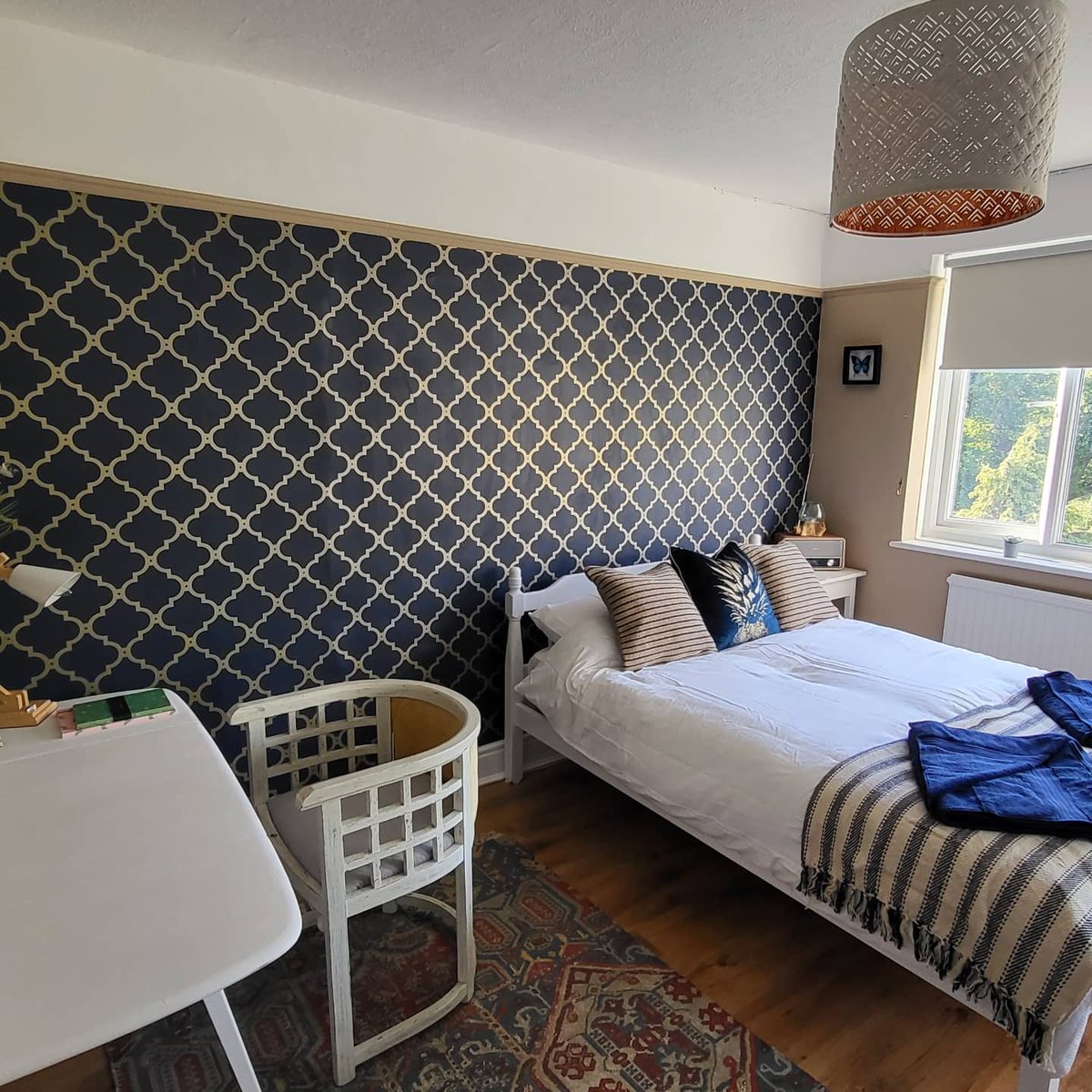 abilitex_ltd's tweet photo. Bedroom fully prepared and painted with a lovely wallpaper to match! https://t.co/r3tBNKePpe