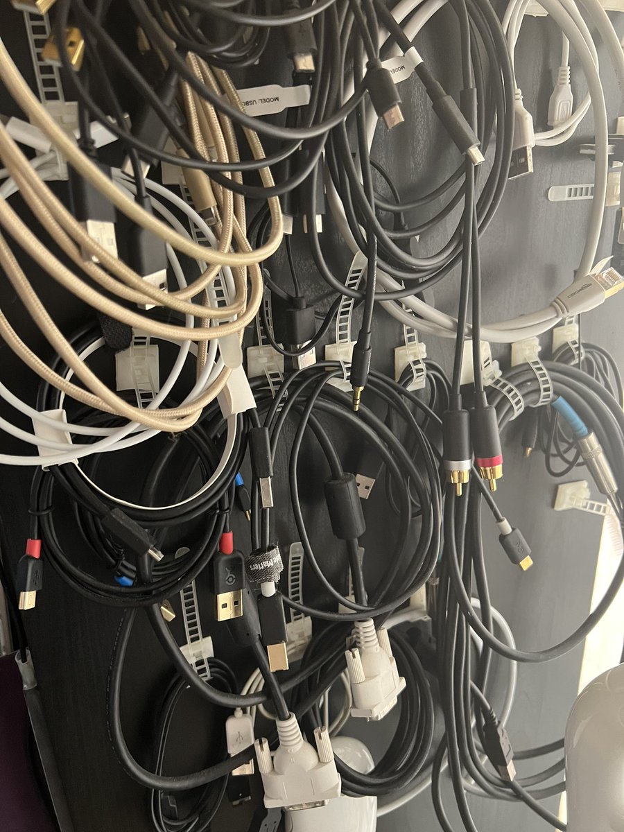 AndrewBatz's tweet photo. @H3KTlC The wall of adjustable cable loops
$15/200 on Amazon I think. https://t.co/JtVx1JNpth