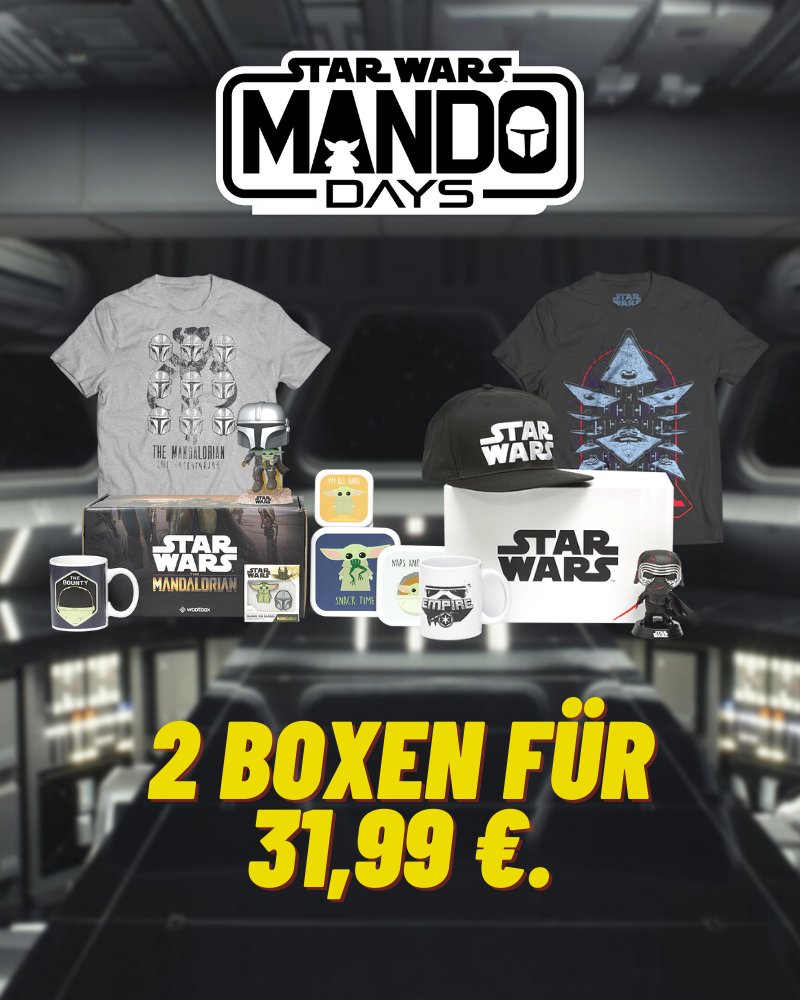 Wootbox_de's tweet photo. Es bleiben nur noch wenige Tage, um von den Mando Days zu profitieren!
Wir bieten euch 20% Rabatt auf die #TheMandalorian Collector Box und eine #StarWars Box gratis dazu!
Ihr habt noch bis Sonntag Zeit euer Kopfgeld einzustreichen mit dem Code MANDODAYS👉https://t.co/jJJCg7JRkD https://t.co/2cdwYGK4Yb