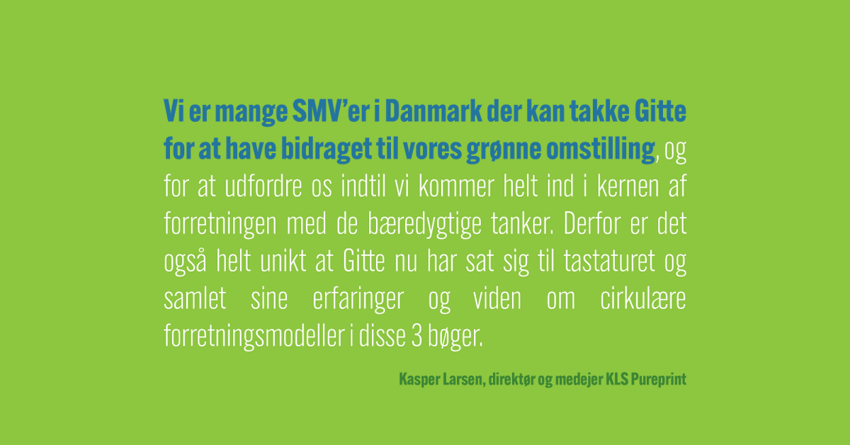 CicularEconomy's tweet photo. Tak til Kasper Larsen fra @klspureprint for de fine ord om netop udkomne Grøn Omstilling for Virksomheder. Bogserien samler mine 15 år #cirkulærøkonomi &amp; mange erfaringer fra samarbejde med danske #SMVer i en how-to-håndbog holdbar #grønomstilling. Kød på https://t.co/A4NELdGSIX https://t.co/aJagqqwTkP