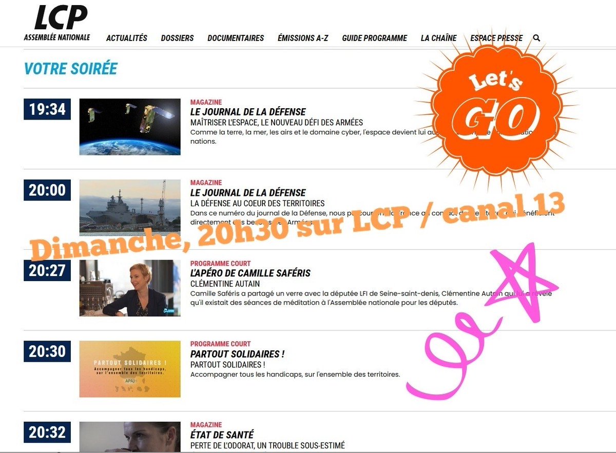 APAJH's tweet photo. [Accompagner tous les handicaps, sur l’ensemble des territoires] 📽️ L'@APAJH vous donne rendez-vous sur @LCP ce dimanche 7 novembre à 20h30 pour découvrir le 3e reportage de #PartoutSolidaires #ESS > Direction l'association APAJH de Sarthe-Mayenne 🙌 https://t.co/7UYJuIvxOo