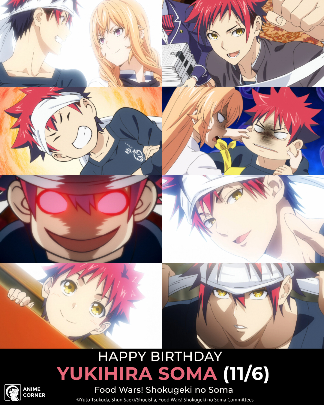 Happy Birthday Soma Yukihira. 'Food Wars' is a good anime with