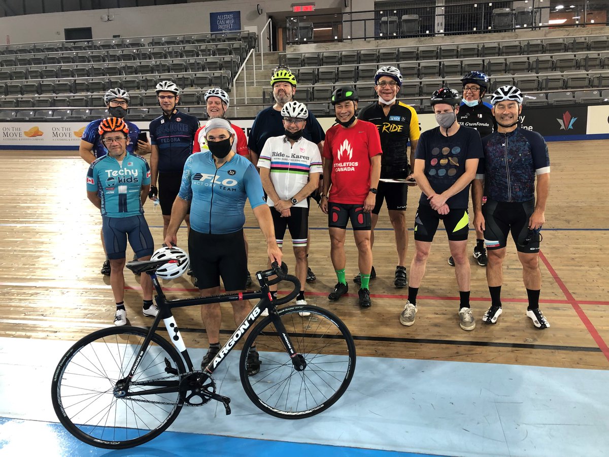 GreggMilne's tweet photo. Went to @MattamyVelo last night for some #TrackCycling   Had a super great time with the newly inaugurated @B4UW_ca track team!  Can't believe I forgot to pack a jersey!! (and brought the wrong cleats)  #AlwaysNextTime https://t.co/CL4D70Rd1C