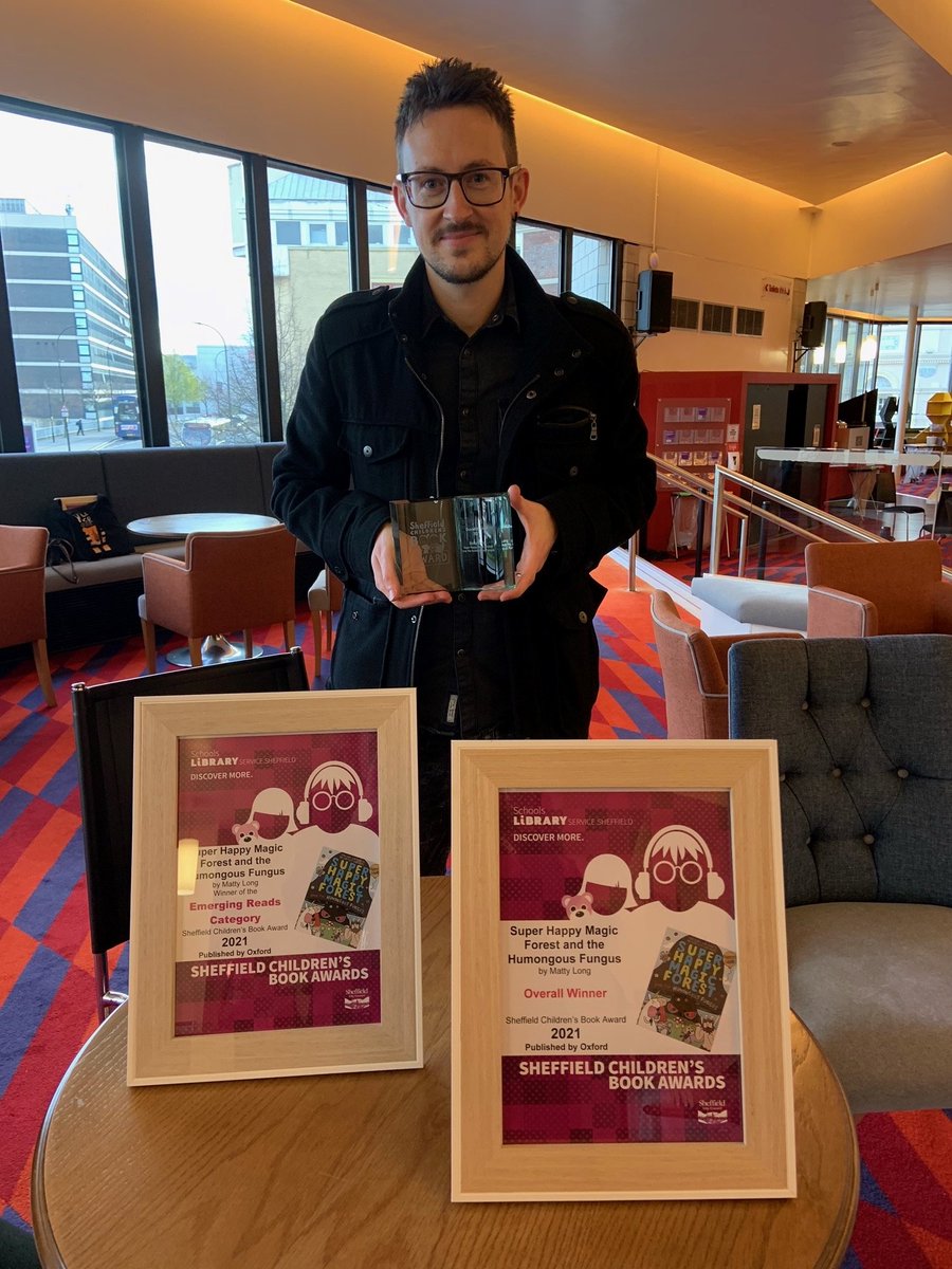 OxfordChildrens's tweet photo. Massive congratulations to @Matty_Long for winning the Emerging Reads category and the overall Sheffield Children's Book Award 2021 for Super Happy Magic Forest and the Humongous Fungus! ๐๐
@SheffLibraries #MattyLong #KidsLit #YoungFiction https://t.co/byIWXGYCgF