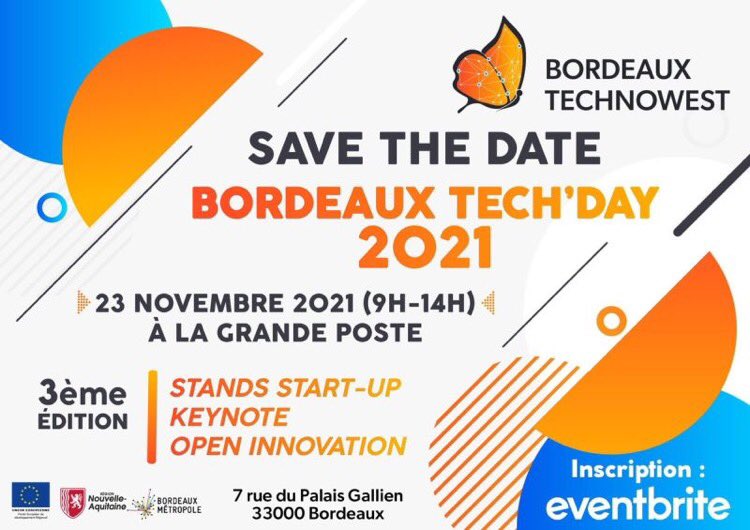 Akeros (@akerossas) on Twitter photo 🤩 Nous avons hâte de vous retrouver lors du prochain BORDEAUX TECH’DAY organisé par <a href="/Bdx_Technowest/">Bordeaux Technowest</a> !
👉 Au programme : réseautage, stands, start-up, pitchs & conférences
📆 23 novembre 9h - 14h
📍 La Grande Poste • Bordeaux 🤩 Nous avons hâte de vous retrouver lors du prochain BORDEAUX TECH’DAY organisé par <a href="/Bdx_Technowest/">Bordeaux Technowest</a> !
👉 Au programme : réseautage, stands, start-up, pitchs & conférences
📆 23 novembre 9h - 14h
📍 La Grande Poste • Bordeaux