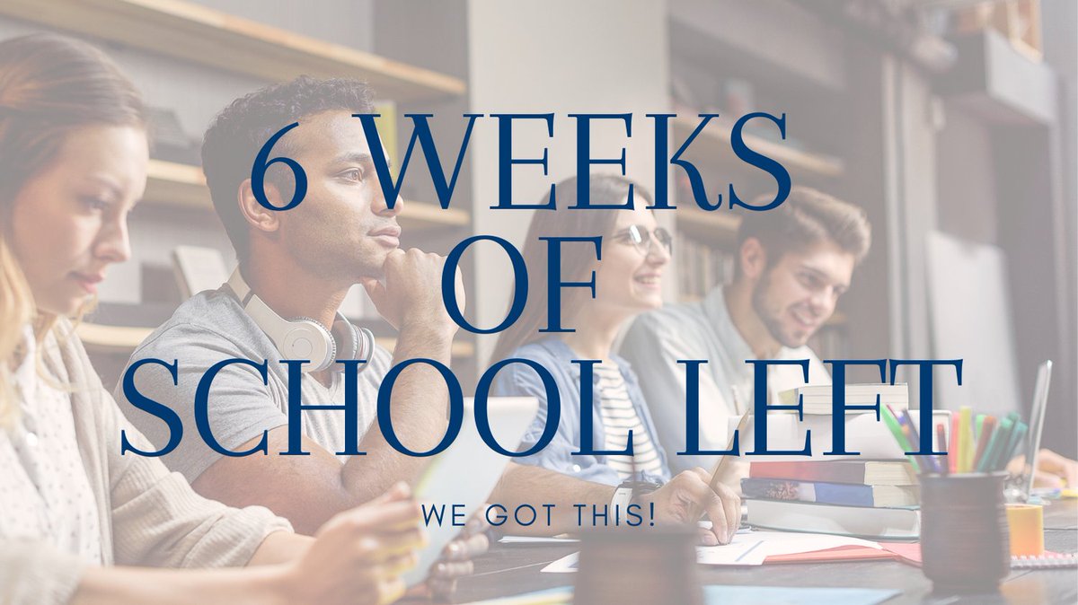 massmediawu's tweet photo. We have just 6 weeks left of school! Are you going to be happy or sad that the semester is coming to an end?
#skobods #skomassmedia #collegesemester https://t.co/kTHt8L2NWn