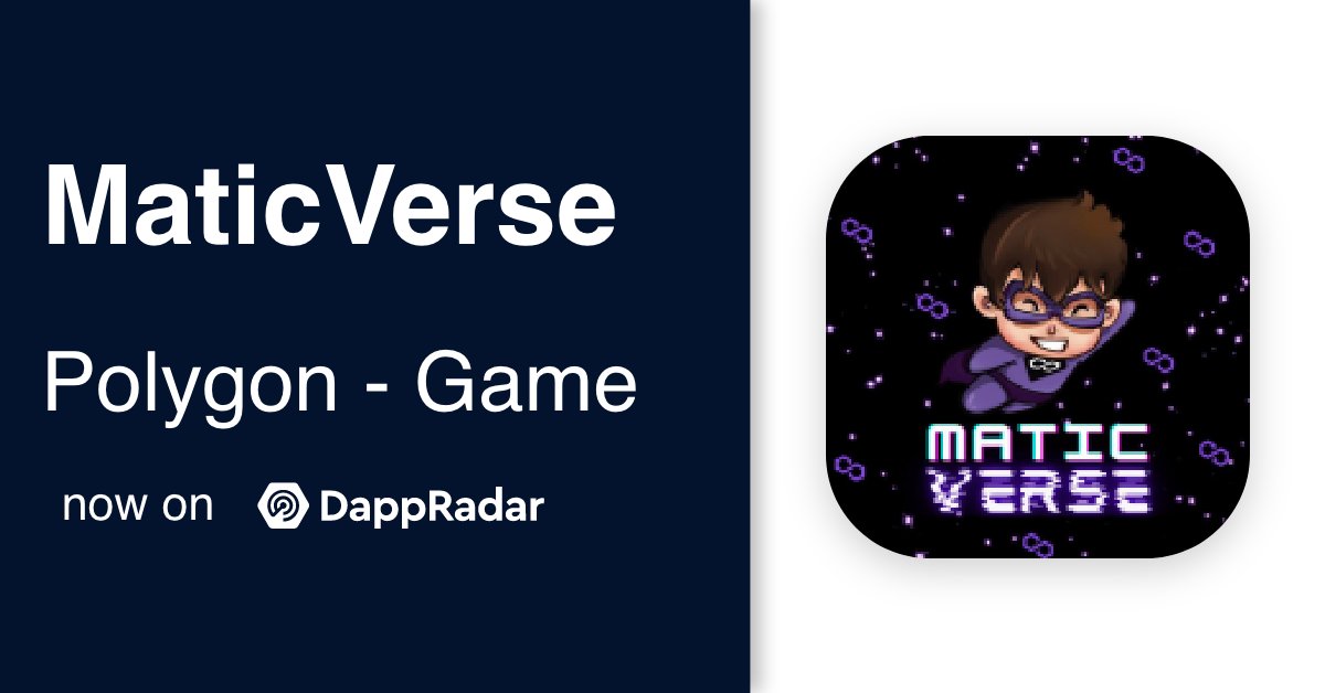 DappRadar's tweet photo. .@MaticVerse is a #P2E game on @0xPolygon with its own #NFT marketplace. 

Hold $maticverse to earn $MATIC airdrops every 60 minutes 

Visit:  https://t.co/yPOvGr4AhX 

#Sponsored https://t.co/1rT6u8TEj7