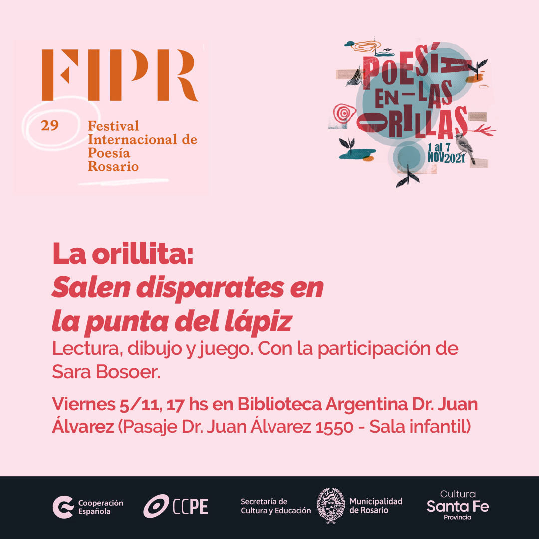 FIPRosario's tweet photo. 🌿 Hoy comienzan las actividades del espacio para las infancias del #FIPR29: 𝗟𝗔 𝗢𝗥𝗜𝗟𝗟𝗜𝗧𝗔
✨ "Salen disparates en la punta del lápiz"
Con Sara Bosoer.
Sin inscripción previa.
📌 Viernes 05/11, 17 hs en @biblioargentina
#FIPR29 #poesíaenlasorillas #festival #poesía https://t.co/JpbGCMKioH