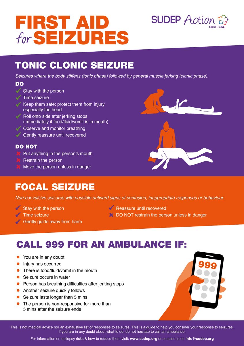 SudepAction's tweet photo. Seizures are unpredictable so knowing these basic #seizurefirstaid tips to help people with epilepsy could be vital. For more information on #epilepsy first aid visit https://t.co/PRfOyqcM75 

#EpilepsyFirstAid #SUDEP #BonfireNight https://t.co/kJB55MtdKt
