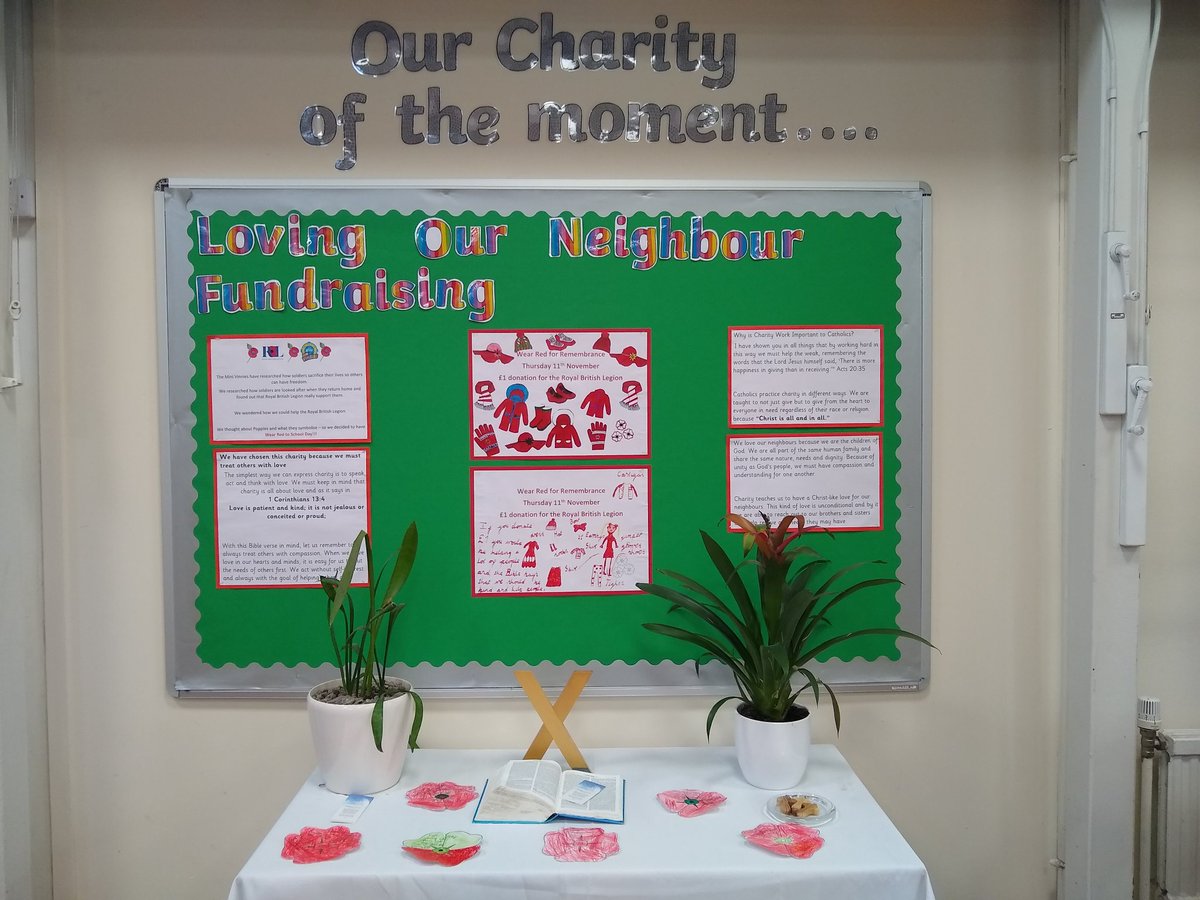StPaulclass's tweet photo. Our Mini Vinnies have been busy organising our latest fundraiser! ❤️ Wear Red for Remembrance ❤️ Thursday 11th November. Donate £1. Fundraising for the Royal British Legion @PoppyLegion @StAnnesgaCPS @DOW_Ed_Service https://t.co/zJDnjWwKWL