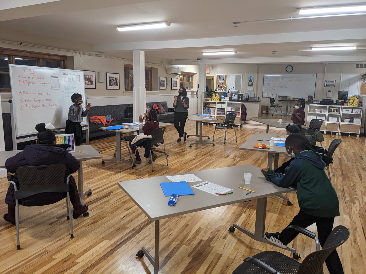 CCC_sings's tweet photo. The Math Practice Program is going strong at the new CCC office. With small sectional classes and 1-on-1 coaching with @swarthmore students, our students are gaining confidence in their math skills, and it's showing in the classroom! #cccmath https://t.co/rBey6T9J8J