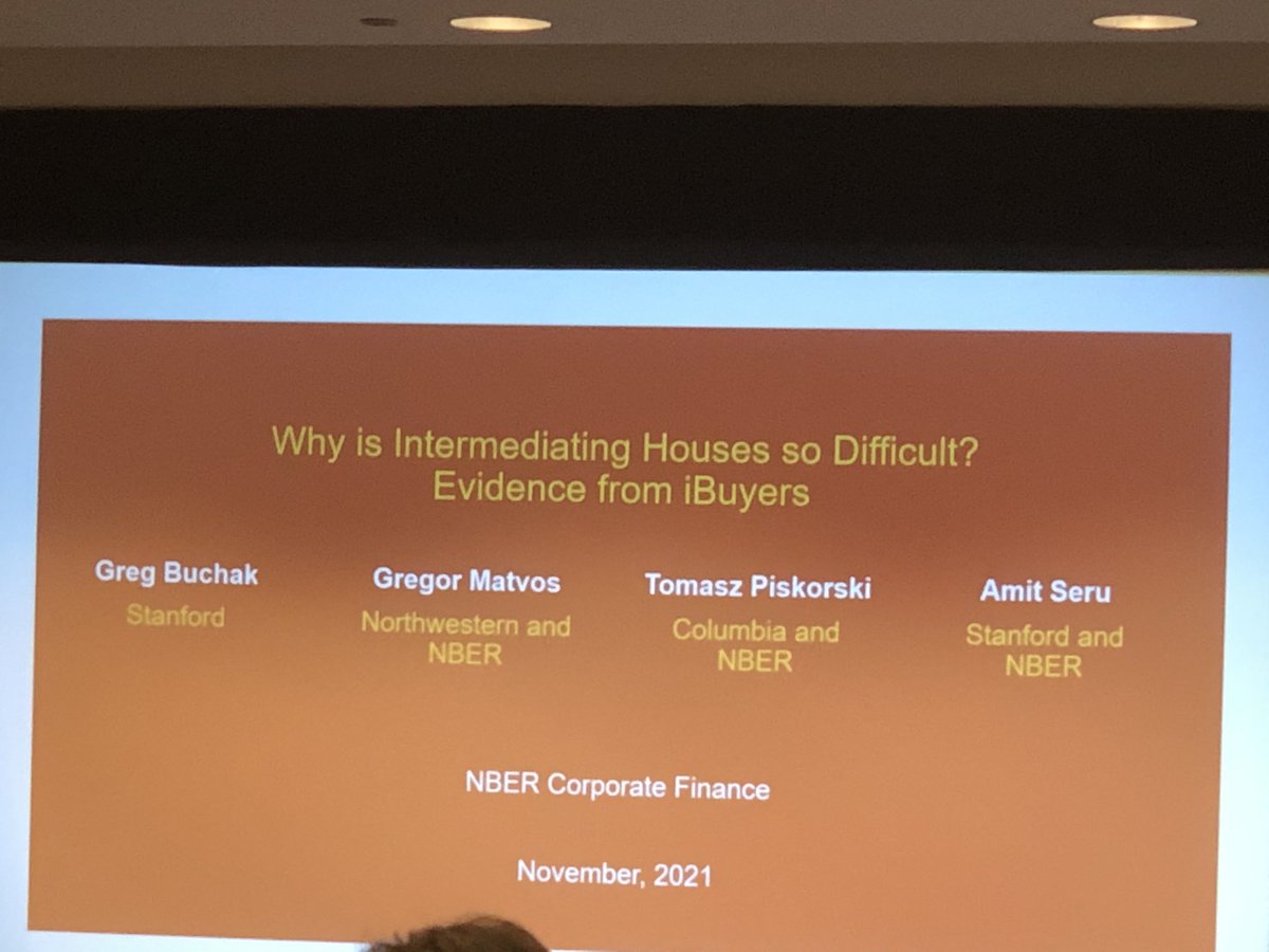 arpitrage's tweet photo. Okay let’s figure out why Zillow Offers failed. 

Buchak Matvos Piskorski Seru quantify the frictions (especially adverse selection) that limit dealer intermediation in real estate, Ie iBuyers.

https://t.co/CM2si2F1Tl https://t.co/FVfK7U9NKO