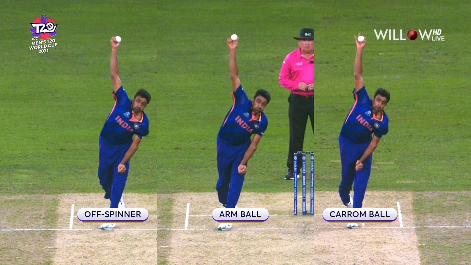 Raviteja Rajavarapu 🜃 on X: "Ravi Ashwin's variations Not sure which one  he does while bowling wide arm action. @flighted_leggie any idea for wide  arm action one ?? (Kedar Jadav ball). #INDvsSCO #