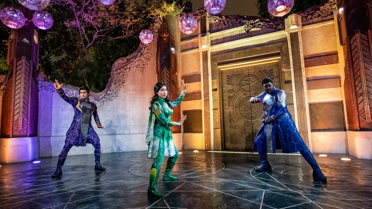 TheEternals's tweet photo. #Eternals have arrived at #AvengersCampus in #CaliforniaAdventure at #Disneyland! 🌟 Read more here: https://t.co/HXpT5FfiDl https://t.co/1z7vGAwwYV