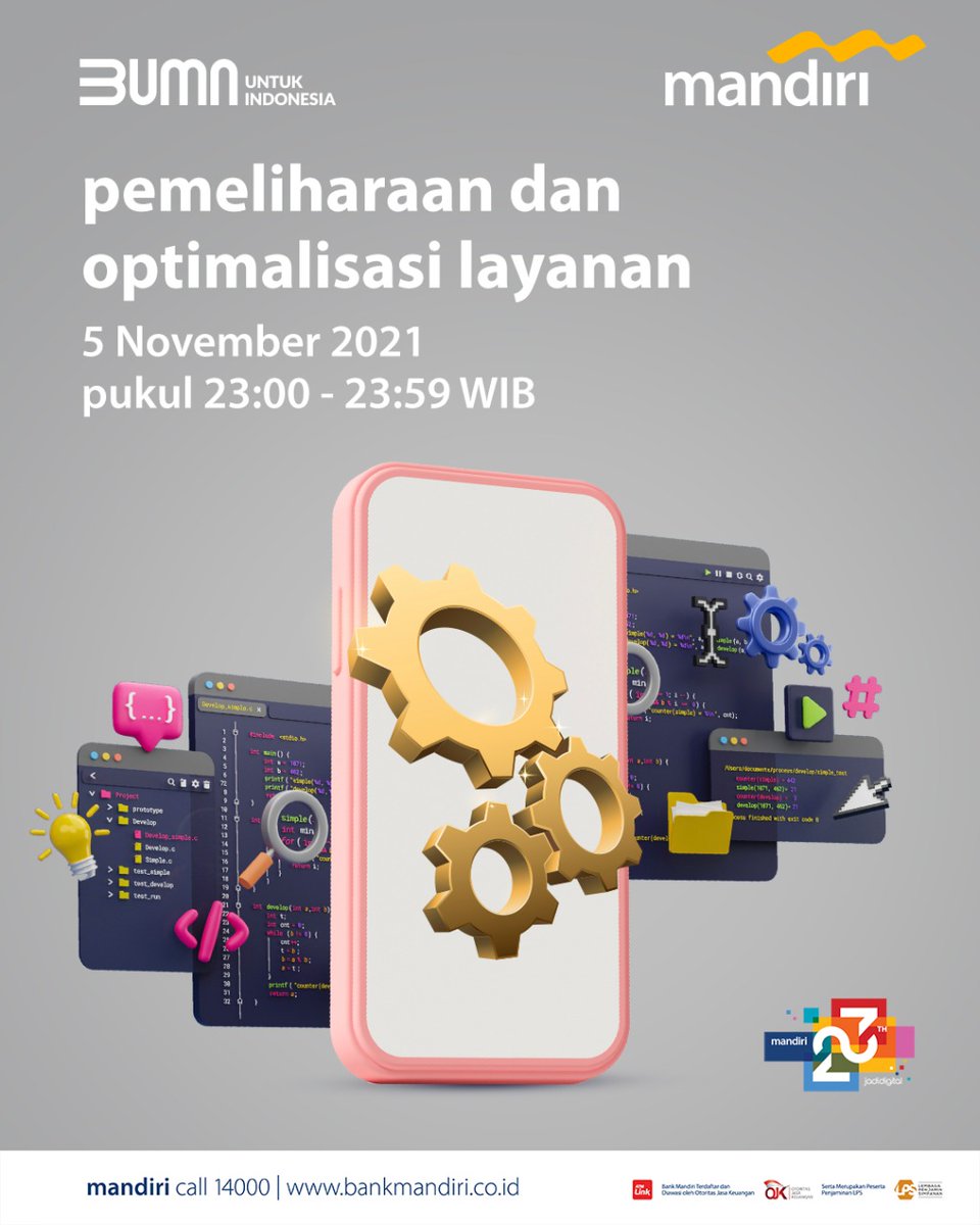 BungaDahana's tweet photo. #bankmandiri #mandiricare @bankmandiir @bank_indonesia @KemenBUMN https://t.co/yXefktDaiB