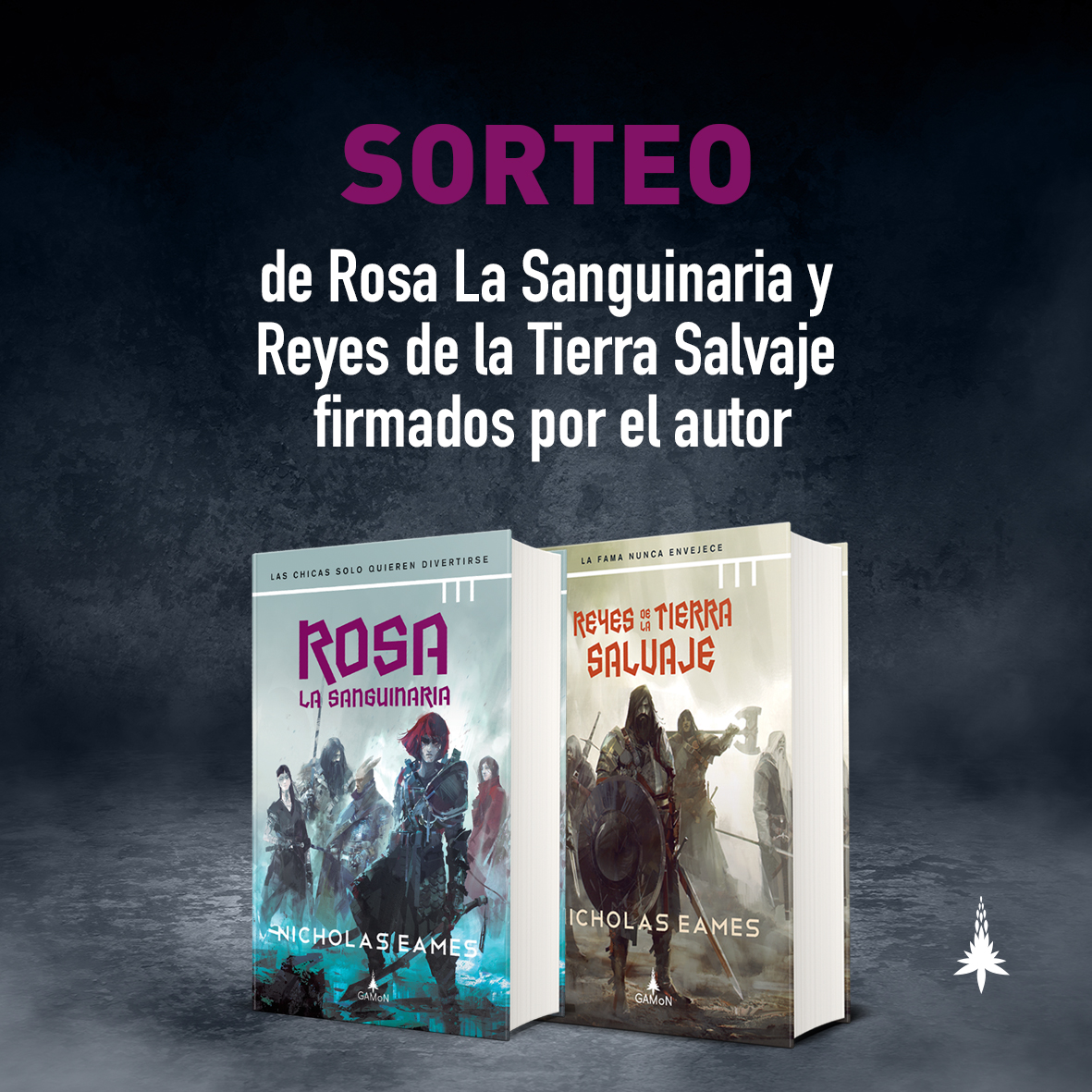 GamonFantasy's tweet photo. 🎉 SORTEO 🎉

Con motivo de la visita de Nicholas Eames a España sorteamos un pack firmado con #ReyesDeLaTierraSalvaje y #RosaLaSanguinaria ⚔️

Para participar solamente tienes que seguirnos y dar RT a este tuit, ¡tienes tiempo hasta el 11 de noviembre!

¡Mucha suerte a todos! ✨ https://t.co/koc55w8ds1