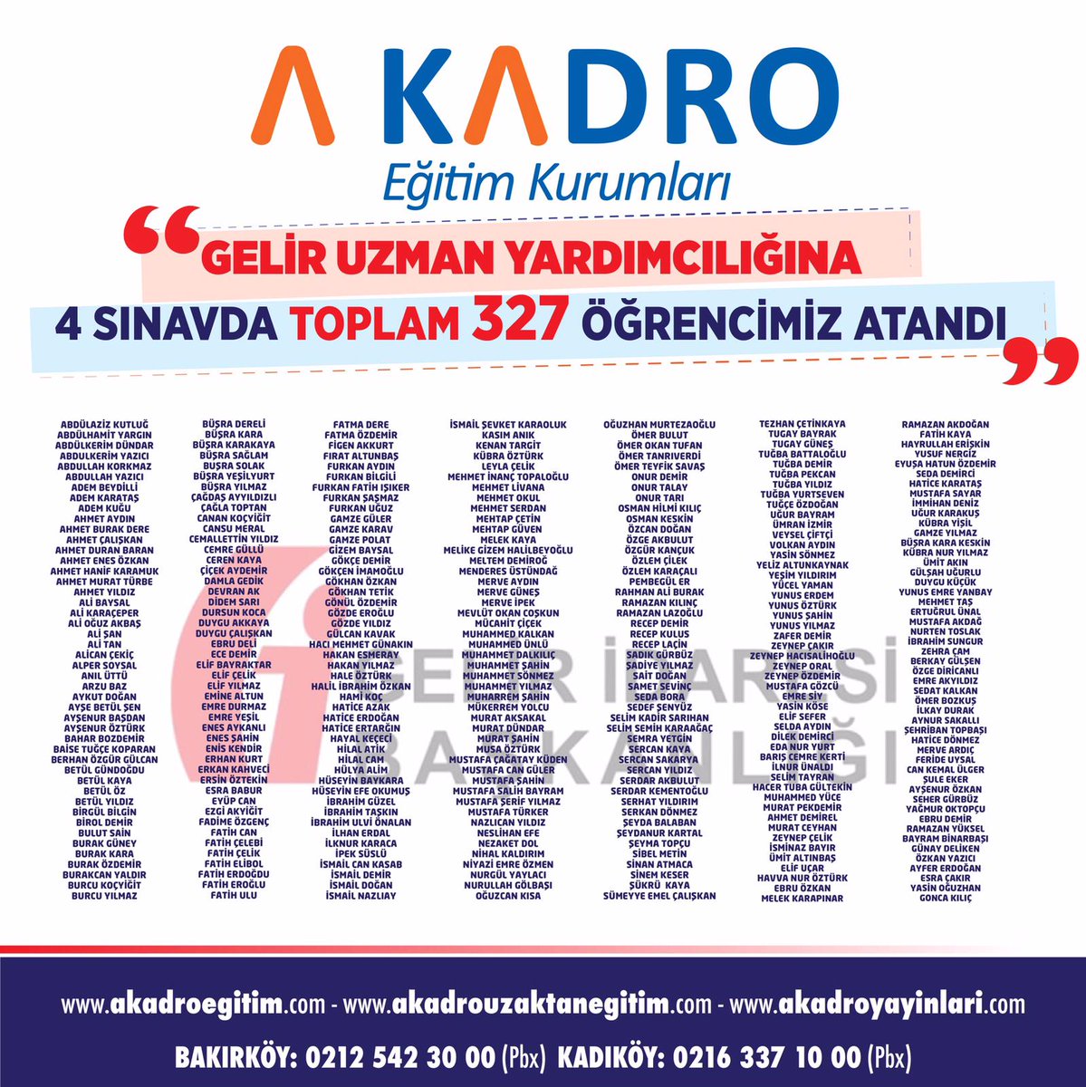 akadroegitim's tweet photo. İlanın şerefine RT eden 3 öğrencimize kampımız HEDİYE.
Çekiliş yarın 19:00'da
Gelir Uzman Yardımcılığı Kampımızın kayıtları devam ediyor. 5'incisi yapılacak kampımızda çıkmış sorular üzerinden en az 150 saatlik konu tekrarı yapılacak. 
Ayrıntılı bilgi için
https://t.co/nt2np9jjFR https://t.co/jYoPwUlEGO