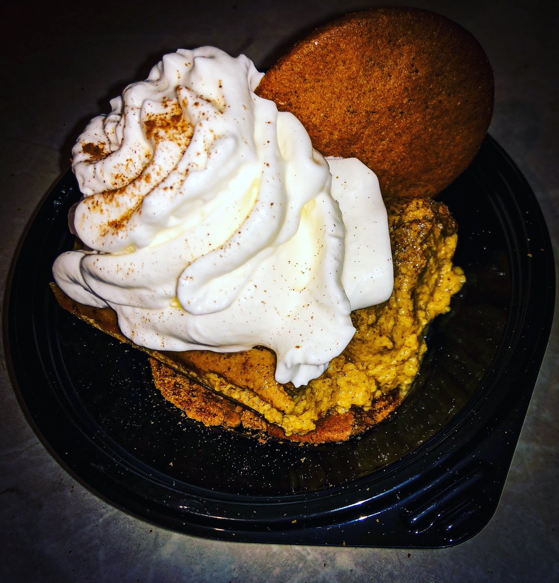 Deconstructed pumpkin pie from the food truck.