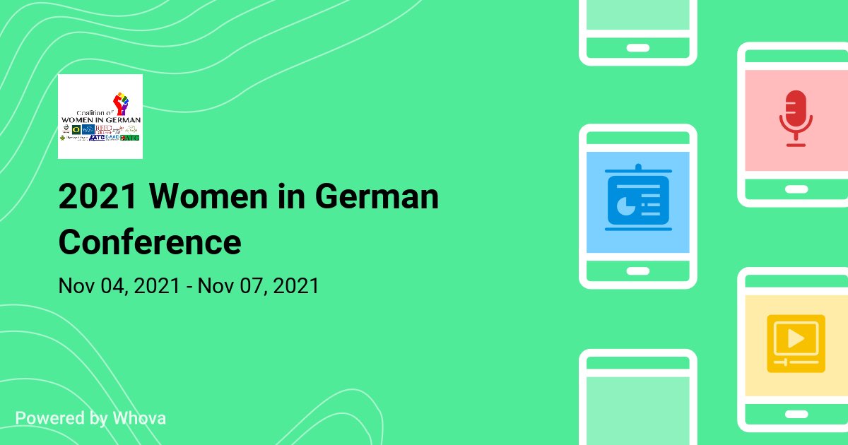 LorelyFrench's tweet photo. Going on now: "Irenic Utopias: Non-Violent Women...." 2021 Women in German Conference. Attendees, please check out the details on our official Whova event app. #WiGerman21 https://t.co/N9tizl25eT