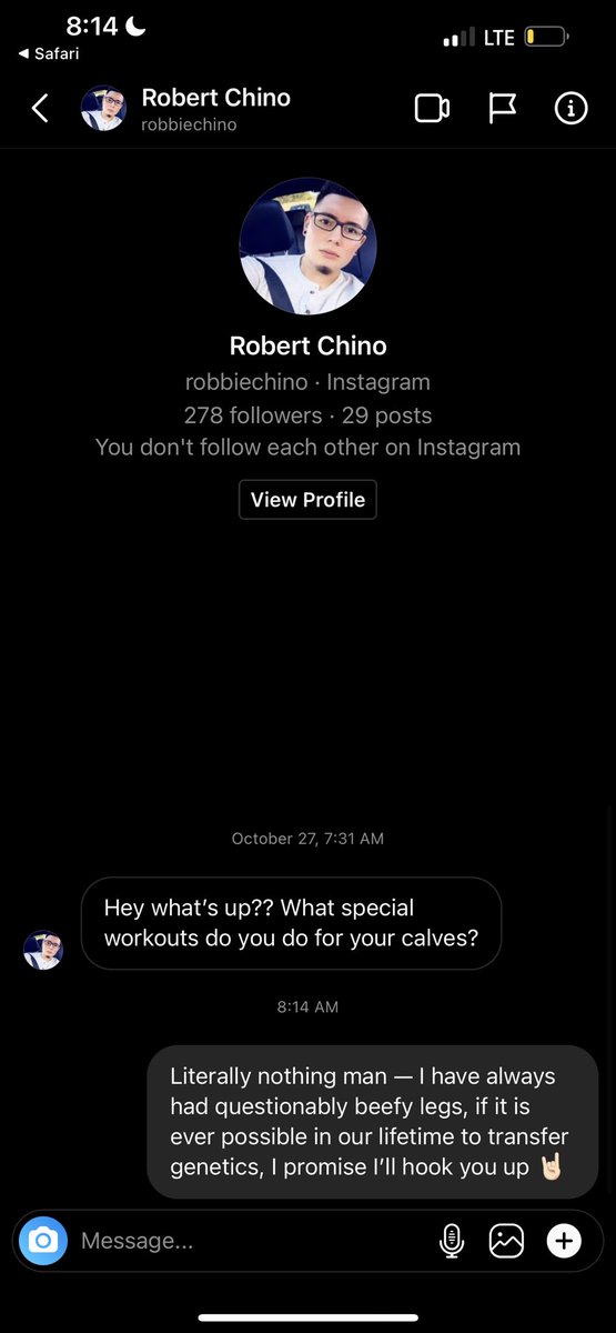 My favorite DM of the week thanks bro