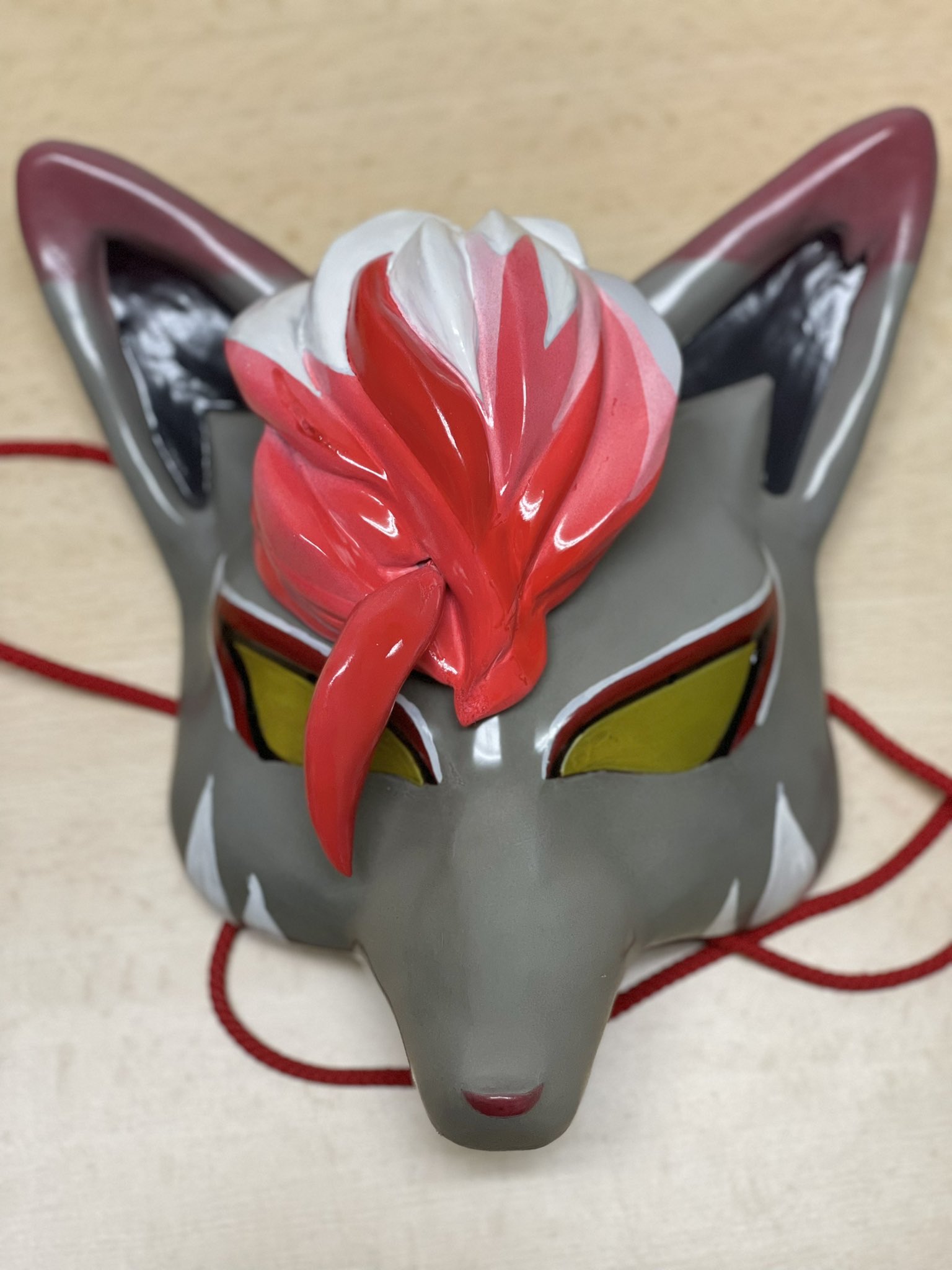 元兵隊 主に粘土垢 ポケモンlegends アルセウスに出てくる のろいぎつねの面 作った 子供用サイズで作くった T Co Do0scr54th Twitter
