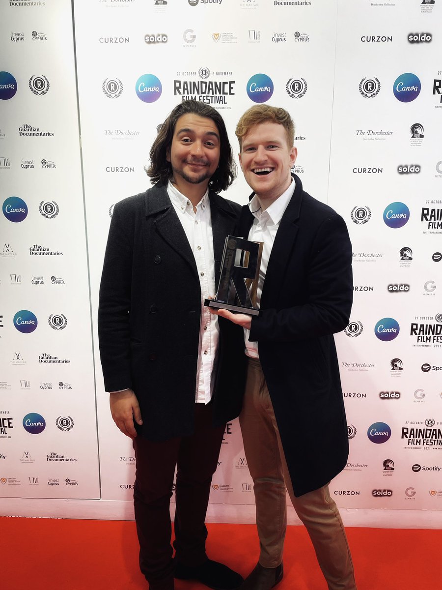 LukeCutforth's tweet photo. BEST UK FEATURE BABYYY!!!!!!

My first feature ‘The Drowning of Arthur Braxton’ won this incredible award at @Raindance and we are OVER THE MOON.

Thank you so much to our backers and every single person involved ❤️❤️ https://t.co/fQVygHHUcM