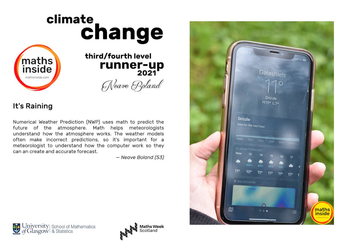 mathsinside's tweet photo. *It's Raining* — Neave Boland (S3) @Gala_Academy — Third-Fourth Level Runner-up 📸🏅🎉 @mathsinside #mathsinside #mathsinsideClimate #COP26 #maths #PhotoContest #MathsWeekScot @UofGlasgow @UofGMaths_Stats @mathsweekscot @tentivetodetail https://t.co/ESZWDjMCSx