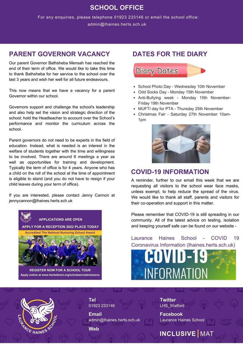 LHS_Watford's tweet photo. Please see our fortnightly newsletter. 

https://t.co/TKATgMWvdQ https://t.co/eOtNNitXpR