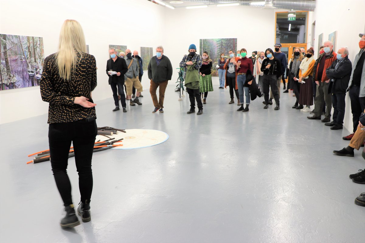 afoggynotion's tweet photo. My solo show 'I Trust the Quiet' opened last week at @burrencollege in Co Clare. I was in conversation with Kevin Kavanagh and @KevKavGallery also launched a book on my work. The show runs Mon-Fri until 26/11. #exhibition #contemporaryart #ceciliadanell #kevinkavanagh https://t.co/Brybf9GGW3